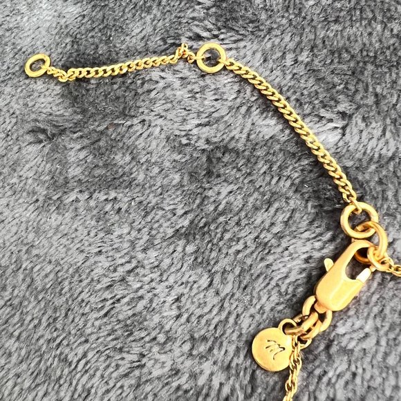 Madewell Sun Necklace Gold Plated Brass CZ Stone 21 inch Chain - Picture 8 of 8